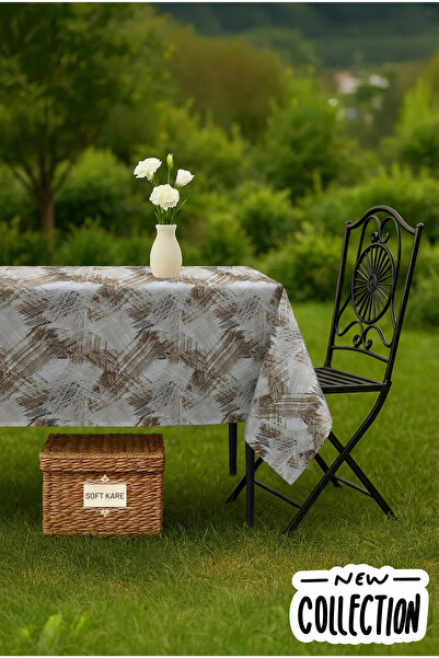 Soft Kare Pvc Fiber Tablecloth – Wipeable, Waterproof, Modern Pattern, for Ki...