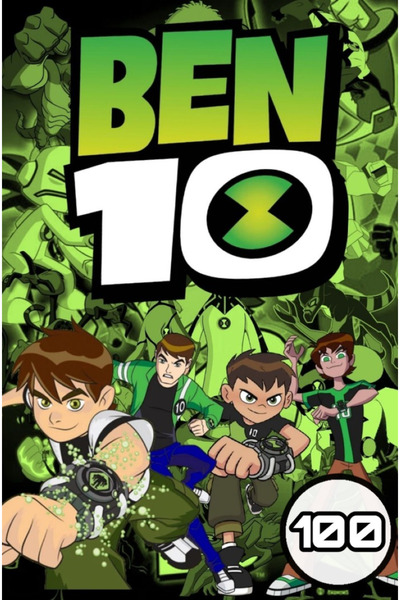 Ben 10 Coloring book, 100 Ben 10 illustrations, A4