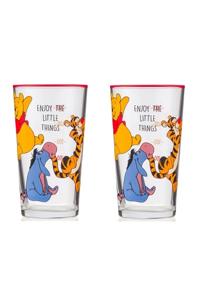 LC Waikiki Winnie the Pooh Printed Glass Water Cup 500 ml X 2 Pieces