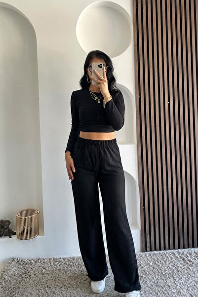 Mistix Gathered Side Irmak Suit - Black Black