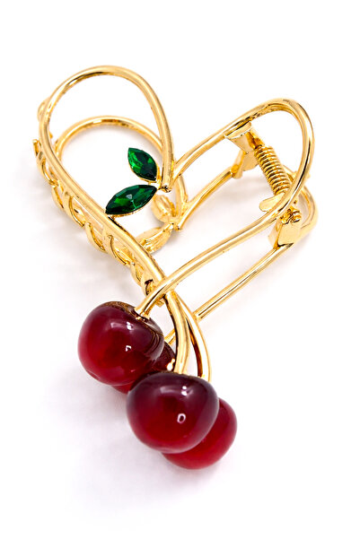 MakeWell Золотиста шпилька для волосся з фігуркою вишні – елегантний аксесуар...