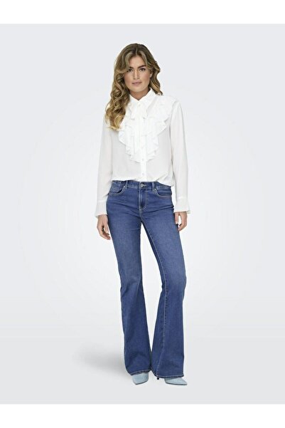 ONLY Γυναικείο μπλε1 Onlreese Reg Retro Flared Dnm Box Jean 15309845-Lightmedi