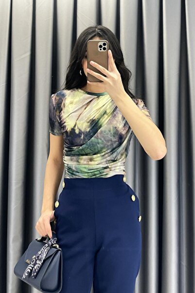 Mistix بلوزة برباط على الكتفين والخصر - أخضر أخضر