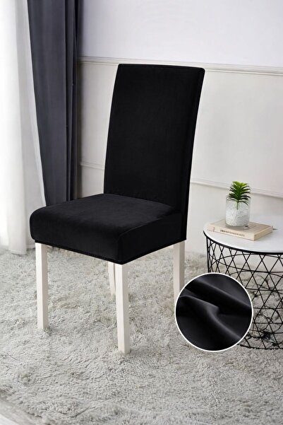 naniland.ro Set of 4 elastic chair covers, velvety material, complete protection