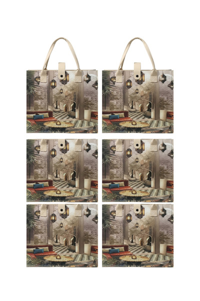 Generic Ramadan baskets in different colors, set of 6 pieces, 30*40 cm - love...