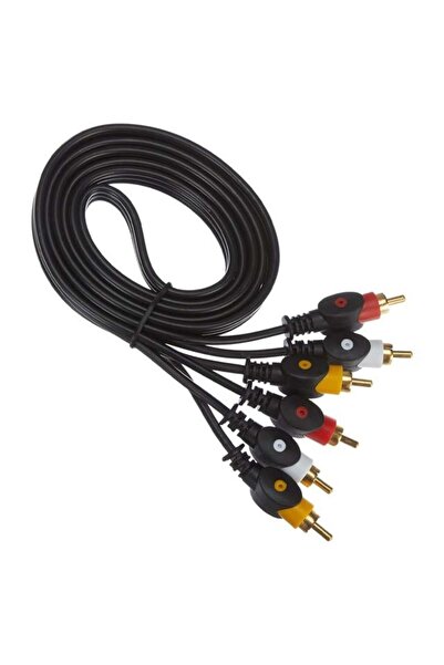 Powermaster Pm-3251 3 Rca Tos 15 Meter Cable Video Audio Stereo Sound