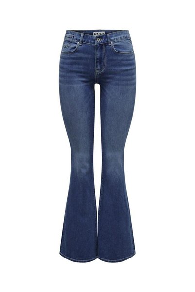 ONLY جينز نسائي أزرق1 Onlreese Reg Retro Flared Dnm Box Jean 15309845-Lightmedi