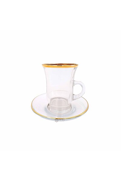 SQF Tea set with gold lettering and saucer