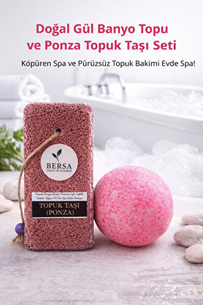 Bersa Sabun ve Kozmetik Natural Bath Ball Ocean Scented and Pumice Stone Set ...