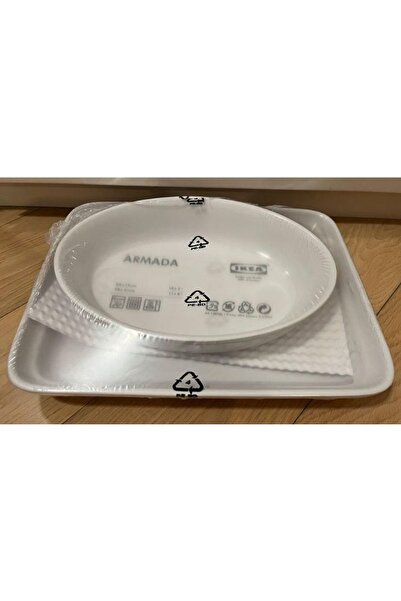 Bosphorus 2-Piece Porcelain Set, Oven Tray, Boat Plate