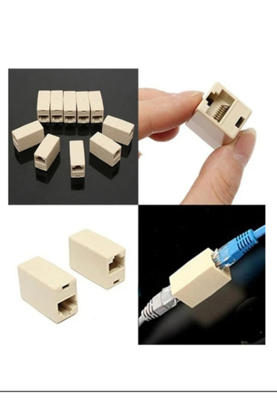 Vwin Ethernet İnternet Kablosu Uzatma Konnektörü (5 ADET) Cat5/Cat6 RJ45 Coupler