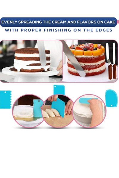 b11 Multi-purpose cake scraper and smoother set