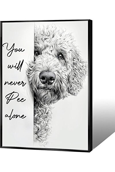 ALAYRA International You Will Never Be Alone Dog Canvas Wall Art Wrap Framed ...