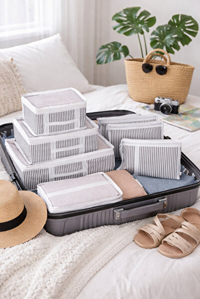 PONÇİK BEBEK 6-Piece Suitcase Organizer Set - Suitcase Organizer Multi-Purpos...