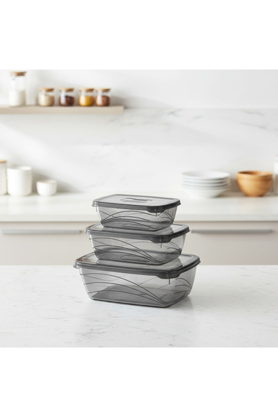 YAZICI مجموعة حاويات تخزين ماكسي مكونة من 3 قطع - 1200 و1900 و3200 مل، مانعة ...