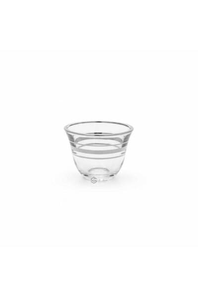 SQF طقم فناجين بخطوط فضيه