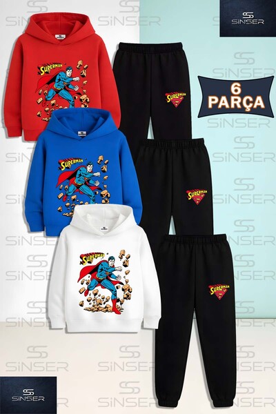 SS SİNSER Παιδικό Unisex SPRMAN YUMRUK TAŞ KIRAN Σετ 3 τεμαχίων με φούτερ με ...