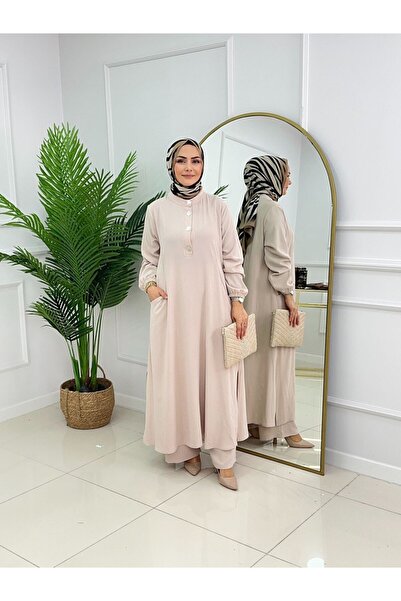 Summer Store Başak Tunic and Pants Double Hijab Set
