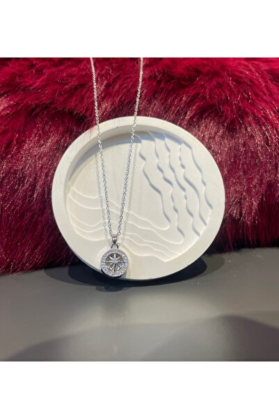 STAİNLES Minimal pusula Çelik kolye