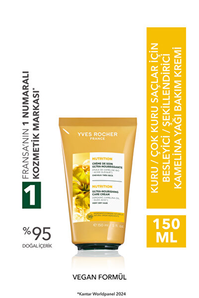 Yves Rocher Kuru ve Çok Kuru Saçlar İçin Vegan Besleyici Şekillendirici Durul...