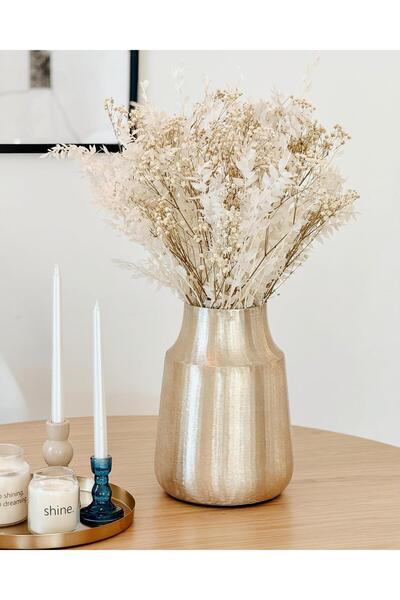 Hestia Home PİRİNÇ VAZO VE ÇİÇEK BUKETLERİ