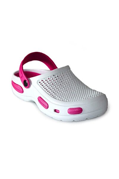 Evelise Slippers/sandals, clogs, for women, EVA foam, white and pink, size 36...