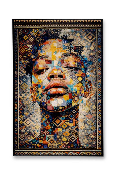 Rugs Modern Halı Mosso Multicolored Motif Ethnic Portrait Pattern Woven Base ...