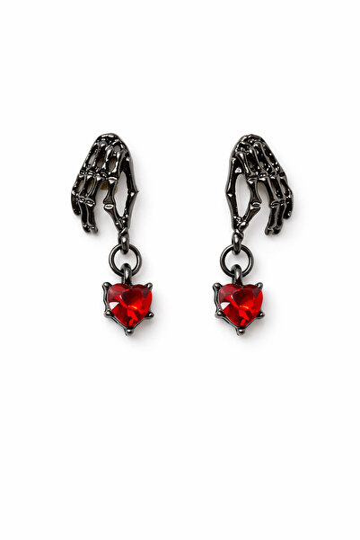 MakeWell Gothic Steel Earrings – Black Plated Unisex Dangle Earrings