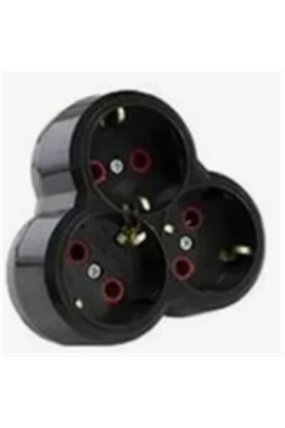 Mutlusan قابس ثلاثي أسود مع تأريض (نوع يوني) 001 170 033002 00 11