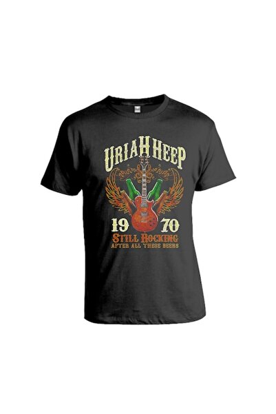 OEM Men's T-Shirt, Uriah Heep, 1970, Still Rocking, Black, Size L