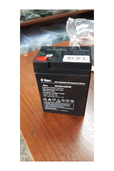 Ttec HHM_6 volt akü 6v 4ah akü 6 volt 4 amper ışıldak aküsü stoktan yeni üret...