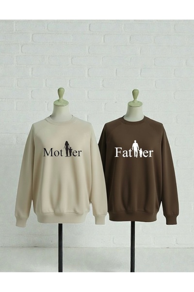 Vordevia Dear Lover Combination Printed Cotton 3 Thread O Oversized Sweatshirt