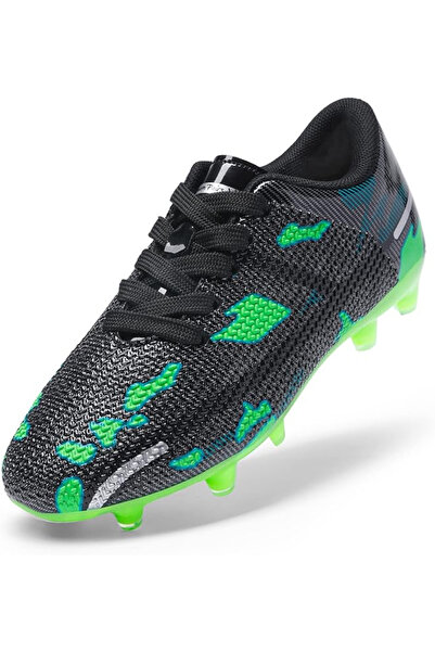 OEM Kids' high-top football boots with studs, Grey 37.5