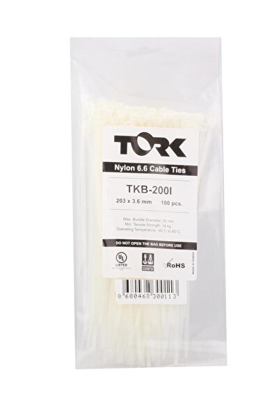 TORK Data-P630 Trk-150-2,5Mm White 100-Pack Cable Tie
