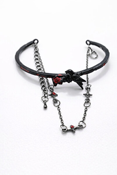 MakeWell Gothic Steel Bracelet – Unisex Bracelet with Black Plated Chain Detail