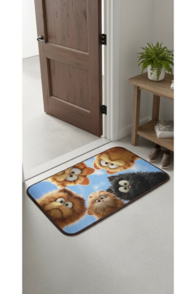 VELLORA HOME Bath Mat Door Front Mat Rug Runner Digital Printing Carpet Confu...