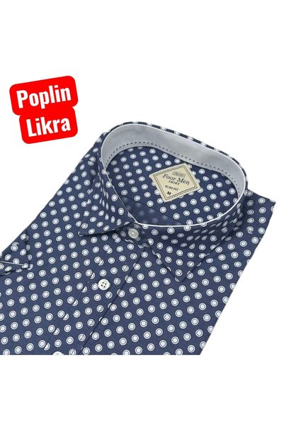 Elines butiq Slim Fit Pamuklu Yakası Düğmeli Gömlek