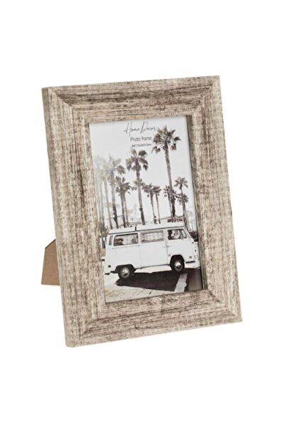 OEM 3D Wooden Photo Frame Beige Brown 10x15.2cm