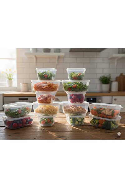 Violet Buzluk Saklama Kapı 1lt'lik 12 Adet Set Şeffaf Renk