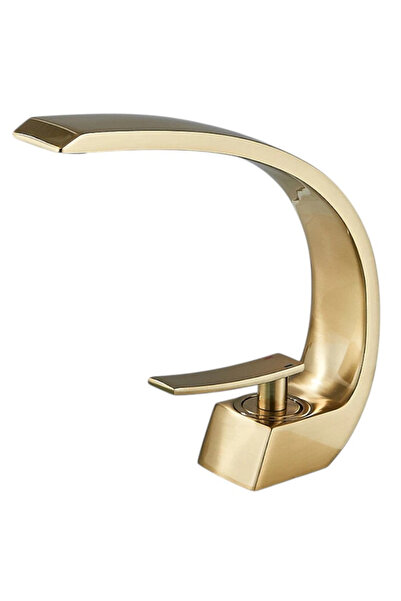 BisDesign Baterie pentru chiuvetă/cadă de baie, finisaj auriu mat, model Swan...