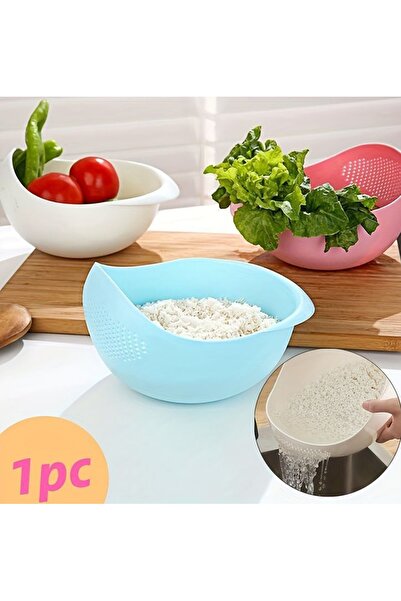 HZL HOME Plastik Süzgeçli Bakliyat Yıkama Süzme Kabı, Plastik Pirinç Süzgeci