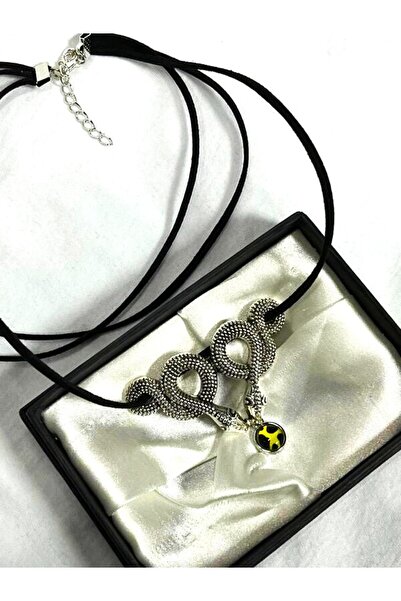 DÜKKAN DESİGN Silver Snake Medusa Necklace