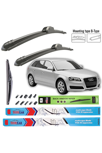TEAMCAR Ștergătoare de parbriz Audi A3 (8P1 Facelift) 2008-2013 – Set complet