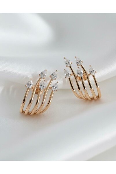 Xuping Jewelry Damla Taşlı Çubuk Küpe