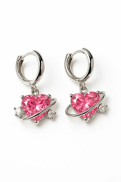 MakeWell Steel Bow Star Cherry Carousel Apple Figured Blue Stone Hoop Earring...