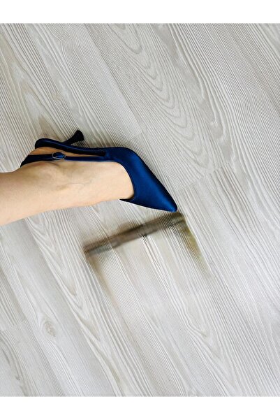 Blacktavern Satin Evening Shoes Pointed Toe 8cm Heel Height