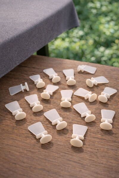 NS Ehli Tacir Buton de fixare pentru cornișă pentru perdele, 500 de bucăți