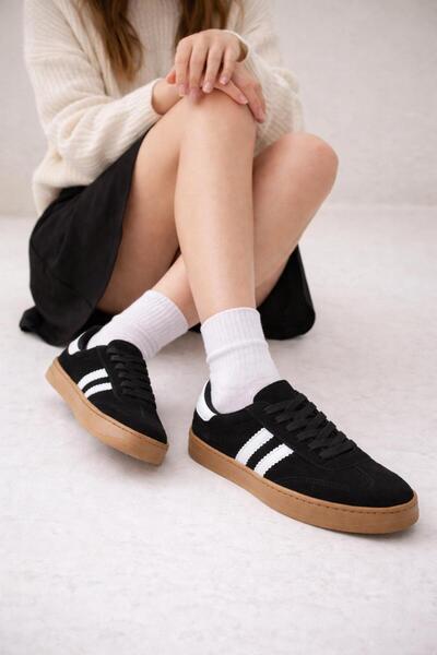 TAZELER.SHOES Women's Daily Thermo Sole Stitched Side Stripe Sports Shoes