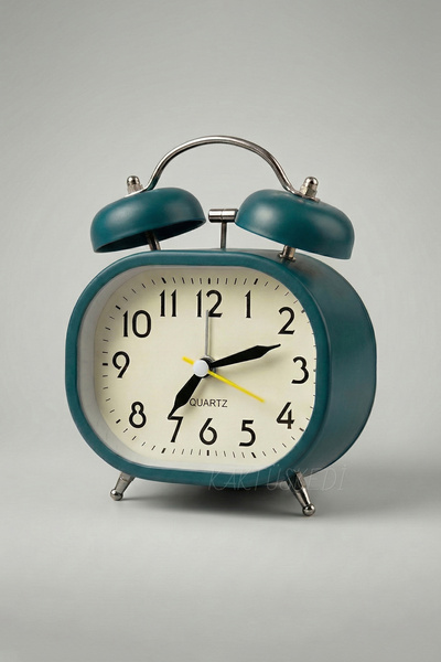 KaktüsKedi Dekoratif Nostaljik Yeşil Retro Çalar Saat - Metal Masa Saati - Ev...