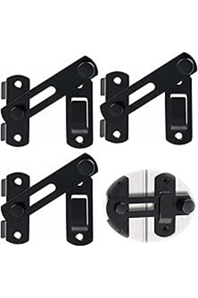 SanalAMCA Store Aputue Sürgülü Ahır Kapı Kilidi, 3'Lü Set Çevirmeli Kilit Mek...